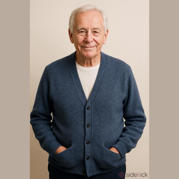 Clubfellow Other - Men's Vintage Clubfellow Cardigan XL Blue Lambswool Sweater